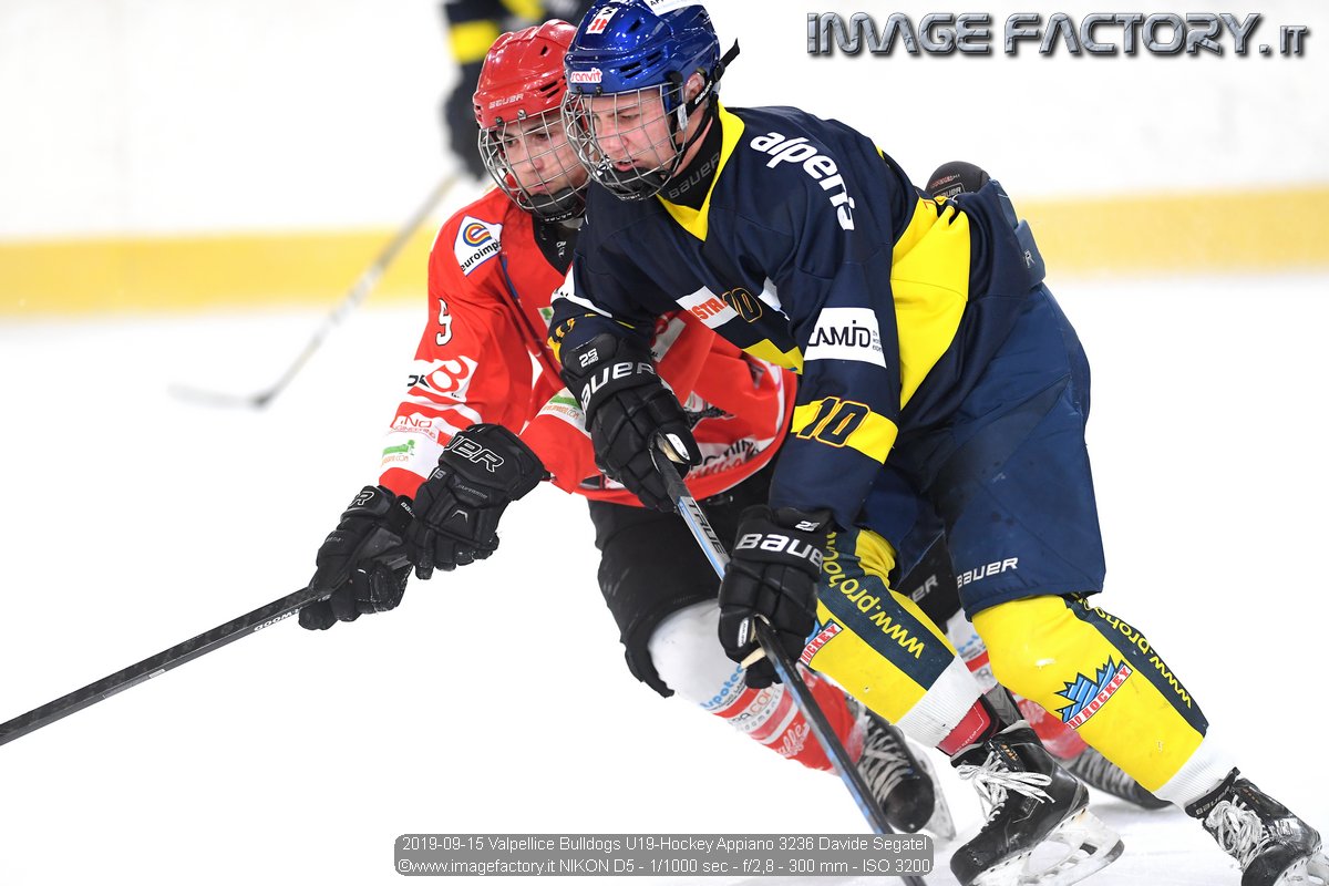 2019-09-15 Valpellice Bulldogs U19-Hockey Appiano 3236 Davide Segatel